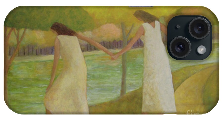 River iPhone Case featuring the painting Fall River by Glenn Quist