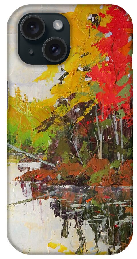 Fall iPhone Case featuring the painting Fall Scene by David Gilmore
