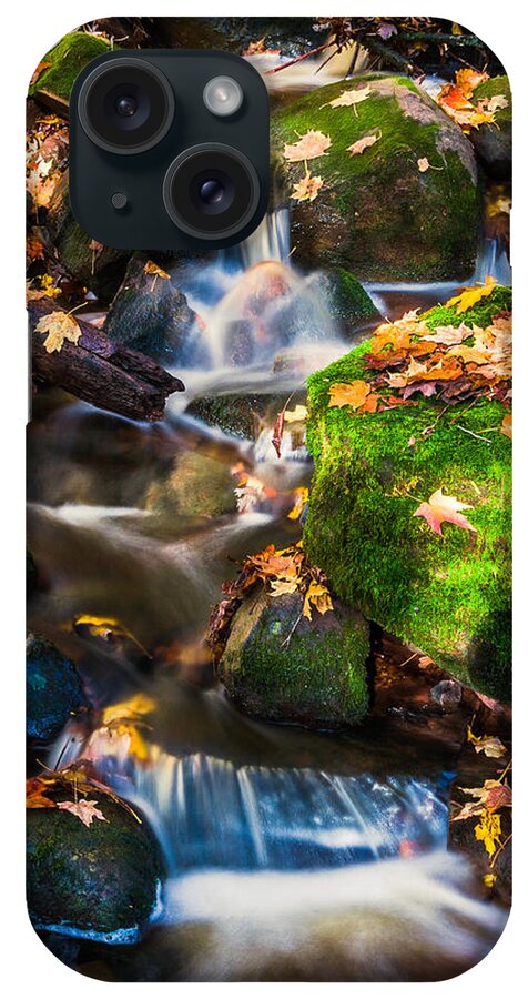 Autumn iPhone Case featuring the photograph Fall Seasonal Water Cascade by Rikk Flohr