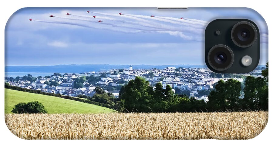Red Arrows iPhone Case featuring the photograph Falmouth Red Arrows Display 2016 by Terri Waters