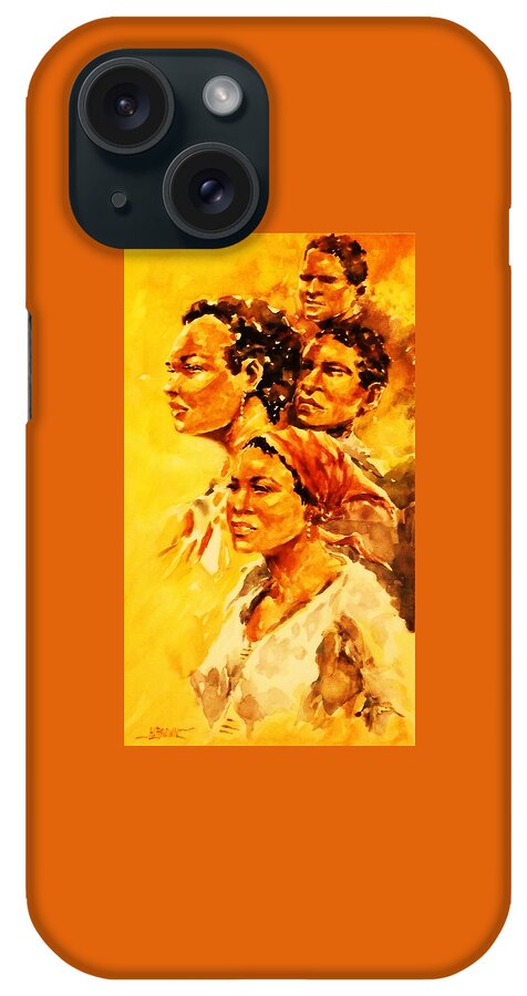 Heads iPhone Case featuring the painting Family Ties by Al Brown
