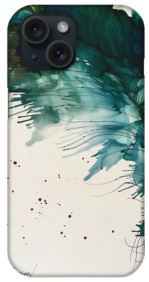 Feather iPhone Case featuring the painting Fancy Feather by Marcia Breznay