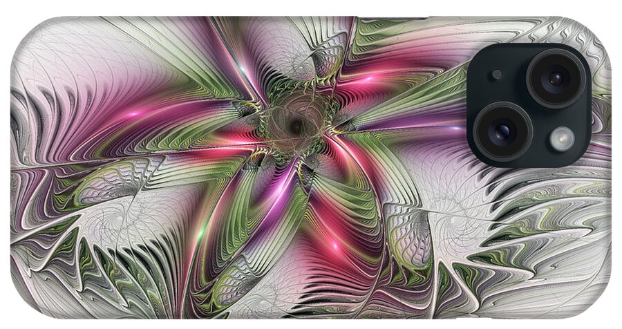 Abstract iPhone Case featuring the digital art Fantasy Abstract by Gabiw Art