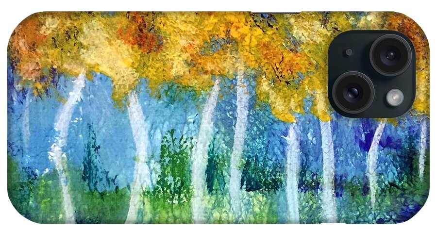 Landscape iPhone Case featuring the painting Fantasy Glade by Elizabeth Fontaine-Barr