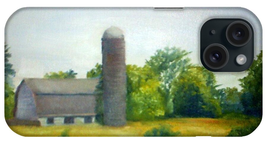Farm iPhone Case featuring the painting Farm in the Pine Barrens by Sheila Mashaw