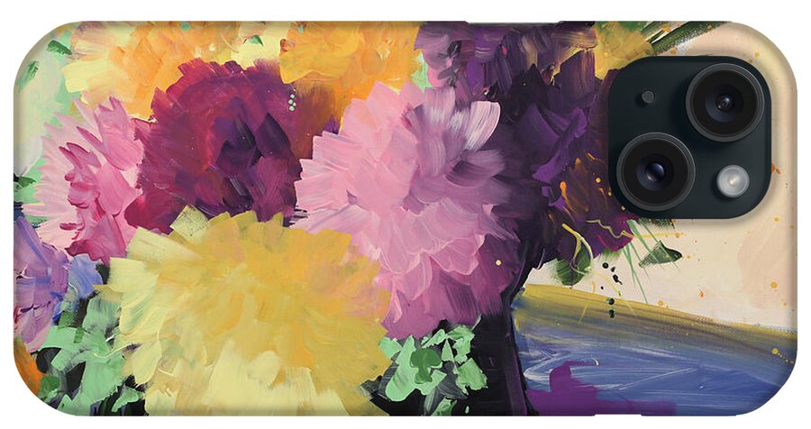 Flowers iPhone Case featuring the painting Farmer's Market Flowers by Terri Einer