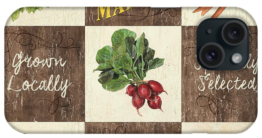 Organic iPhone Case featuring the painting Farmer's Market Patch by Debbie DeWitt