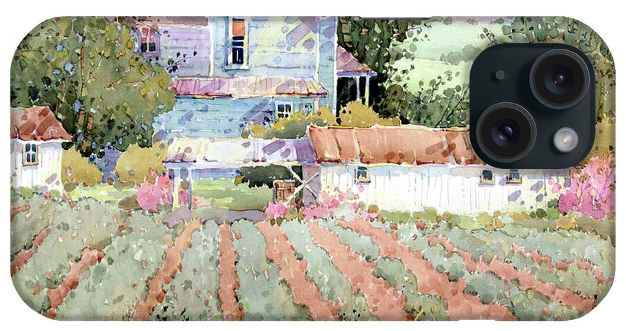 Art iPhone Case featuring the painting Farmhouse I Saw in Virginia by Joyce Hicks