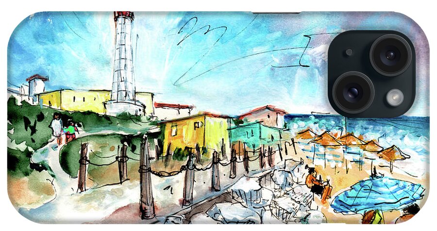 Travel iPhone Case featuring the painting Farol Island 09 by Miki De Goodaboom