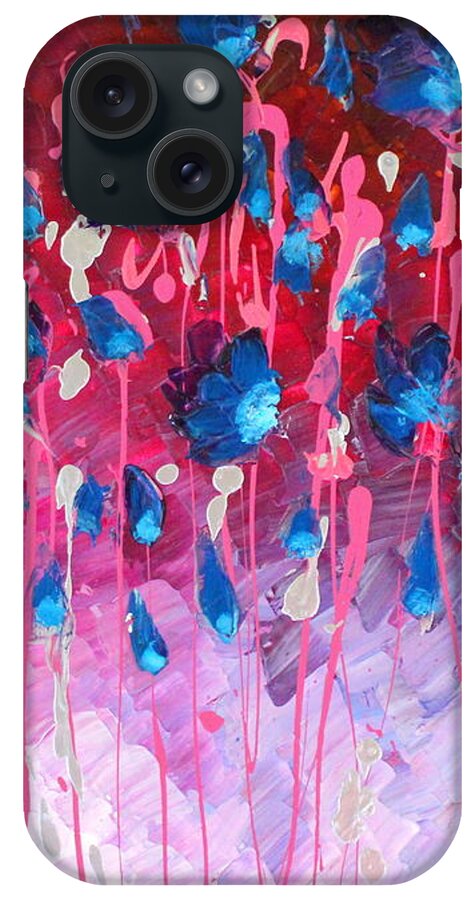 Violet iPhone Case featuring the painting Magnificent by Preethi Mathialagan