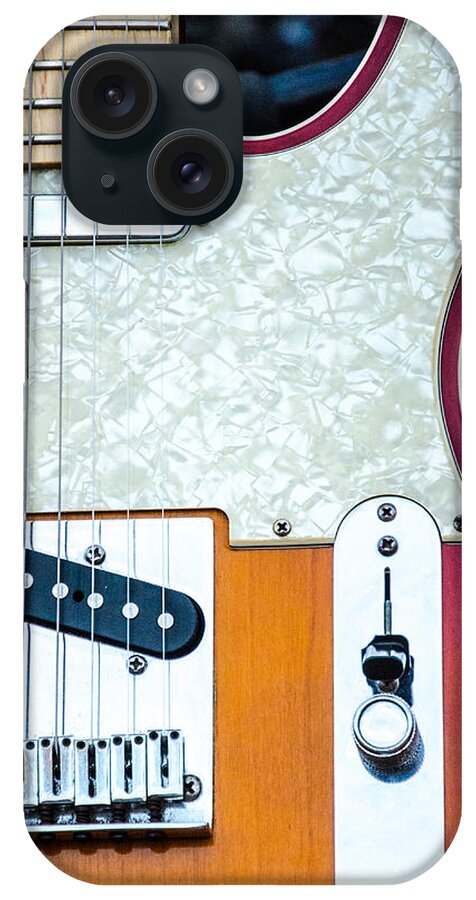 Guitar iPhone Case featuring the photograph Fender Telecaster on stage by AM FineArtPrints