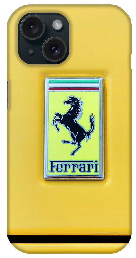 Ferrari iPhone Case featuring the photograph Ferrari Badge by Theresa Tahara