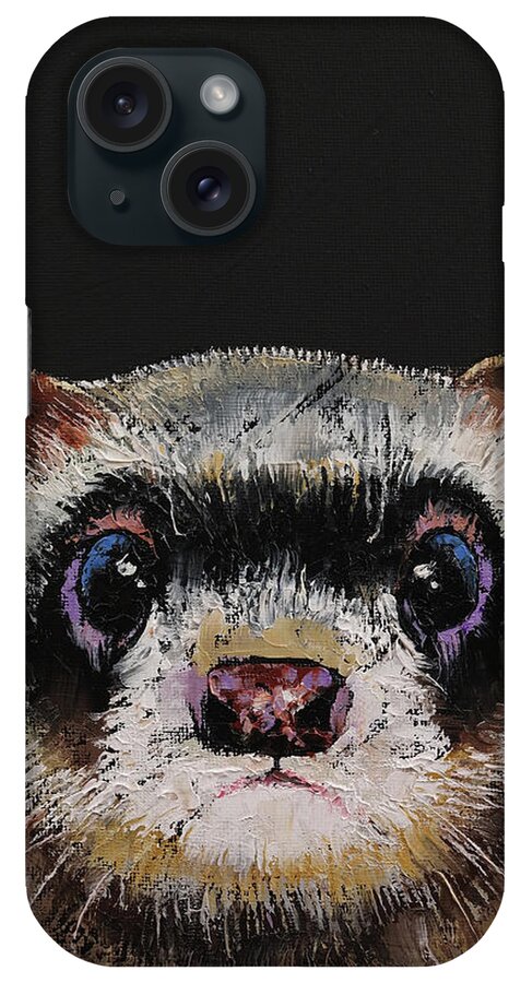 Baby iPhone Case featuring the painting Ferret by Michael Creese