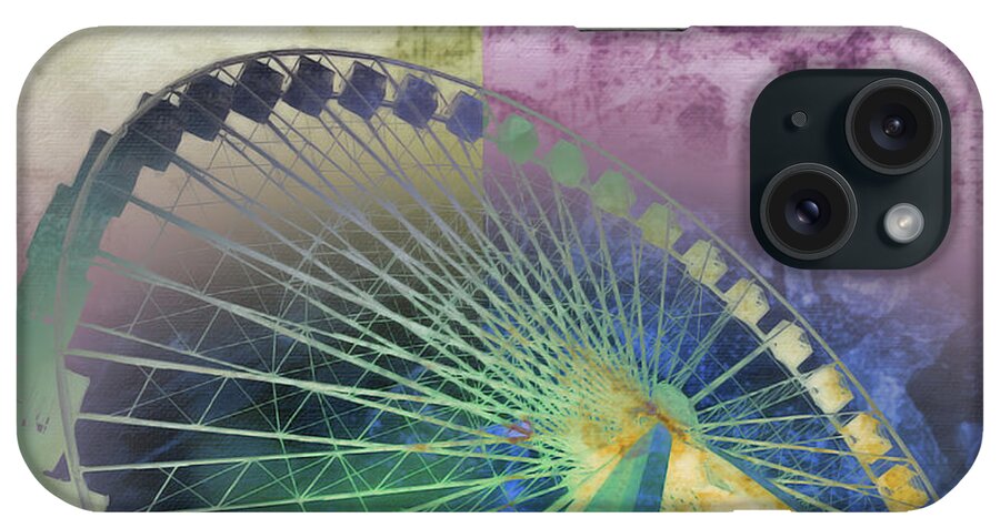 Louvre iPhone Case featuring the mixed media Ferris 1 by Priscilla Huber