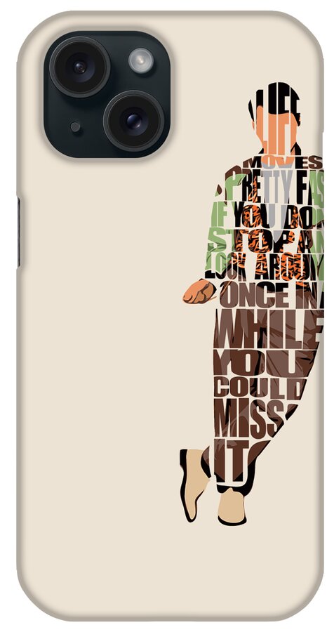 Ferris Bueller iPhone Case featuring the digital art Ferris Bueller's Day Off by Inspirowl Design