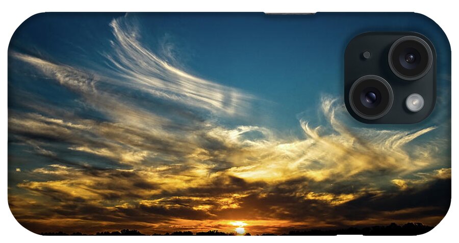 Sunset iPhone Case featuring the photograph Fiery Sunset by Christopher Holmes