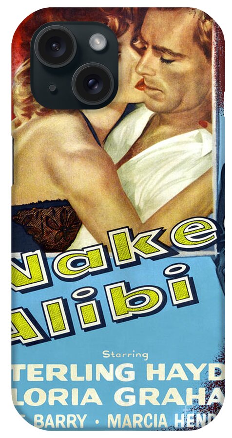 Film iPhone Case featuring the painting Film Noir Poster Naked Alibi by Vintage Collectables