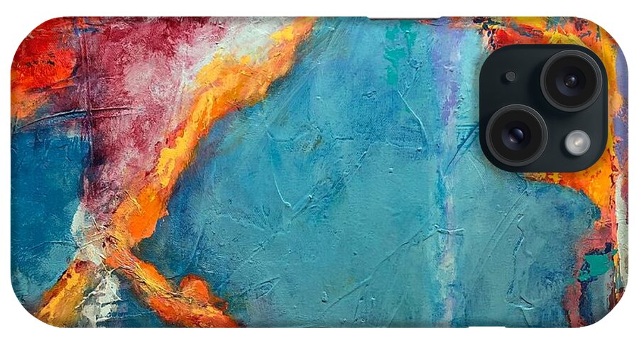 Abstract Painting iPhone Case featuring the painting Fire and Ice by Mary Mirabal