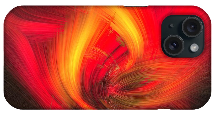 Abstract iPhone Case featuring the photograph Fire by Cathy Donohoue