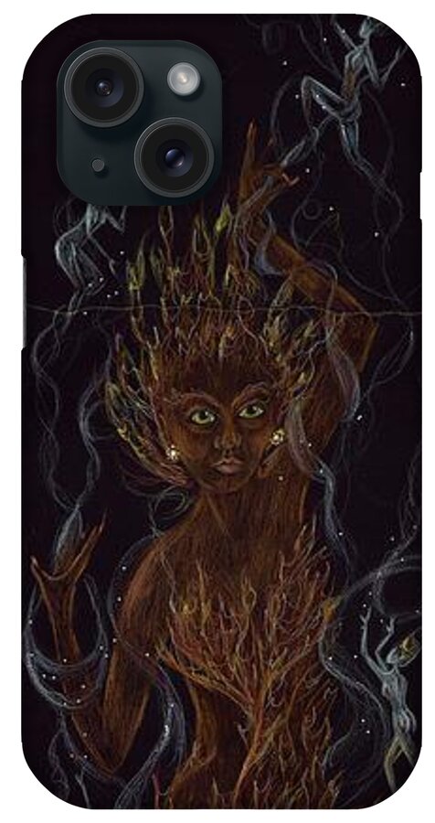 Fire iPhone Case featuring the drawing Fire by Dawn Fairies