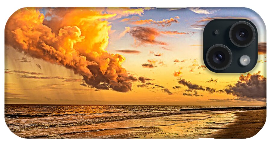 Edisto Beach iPhone Case featuring the photograph Fire in the Sky by Mike Covington