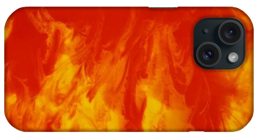 Art Resin iPhone Case featuring the mixed media Fire Within by Christie Minalga