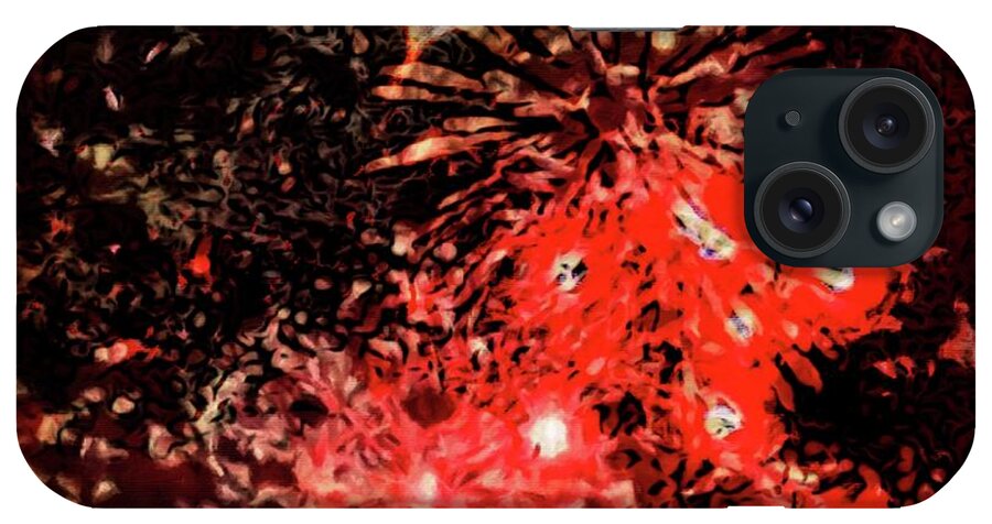 Fireworks iPhone Case featuring the painting Fireworks 3 by Joan Reese