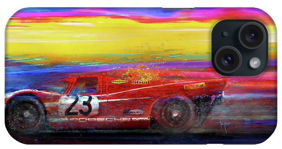 Porsche iPhone Case featuring the digital art First Is The Sweetest by Alan Greene