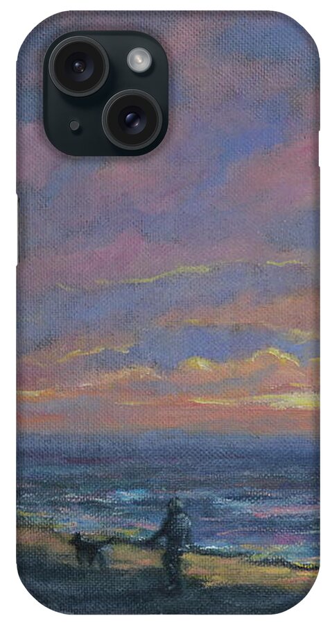 Beach iPhone Case featuring the painting First Light - Golden Mile by Kathleen McDermott