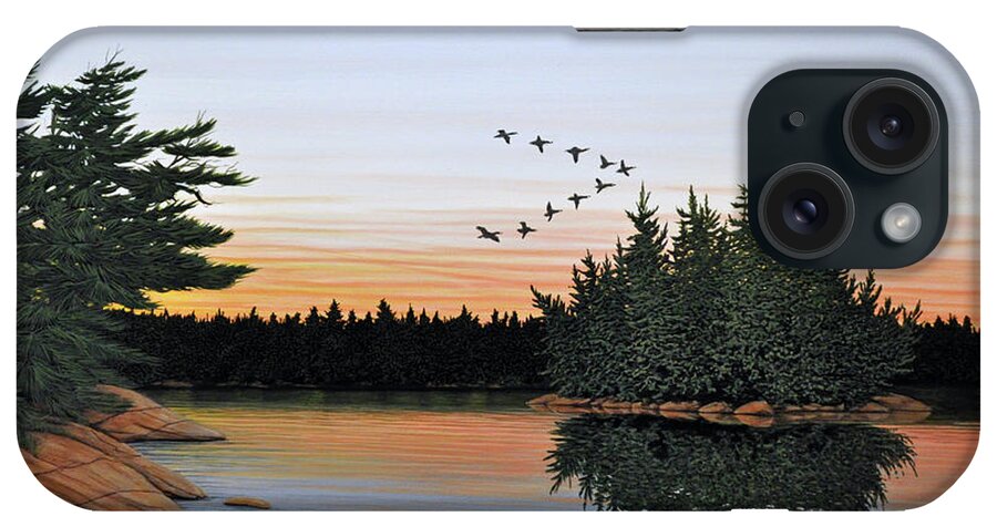 Lakes iPhone Case featuring the painting First Light by Kenneth M Kirsch