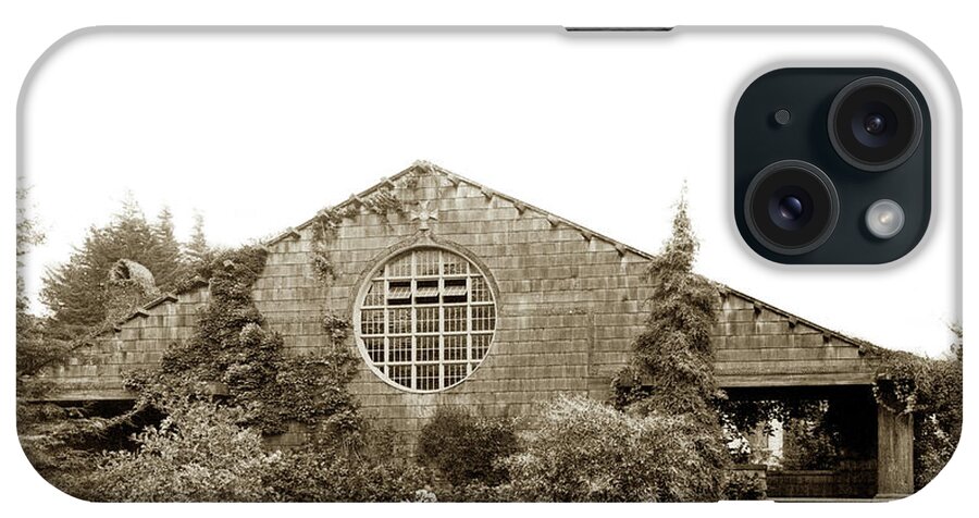 First Unitarian iPhone Case featuring the photograph First Unitarian Church Berkeley CA Circa 1905 by Monterey County Historical Society