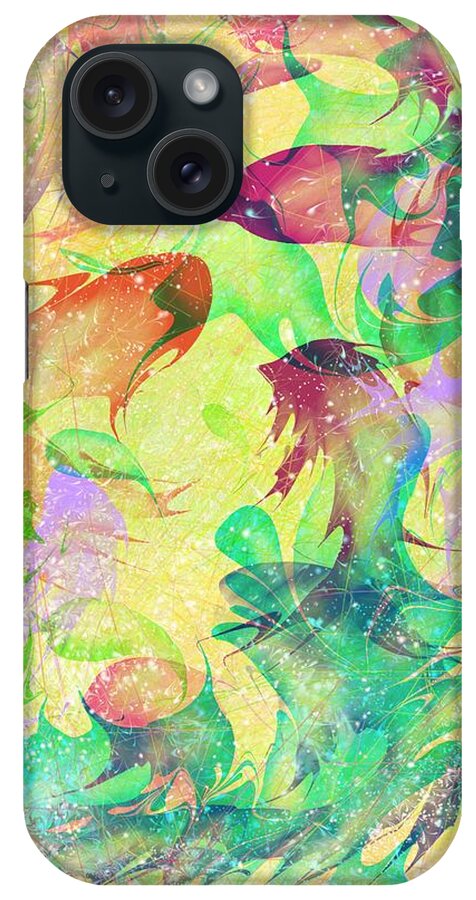 Abstract iPhone Case featuring the digital art Fish Dreams by William Russell Nowicki