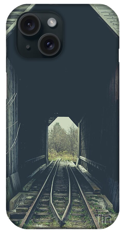 Stowe iPhone Case featuring the photograph Fisher Covered Railroad Bridge Wolcott Vermont by Edward Fielding