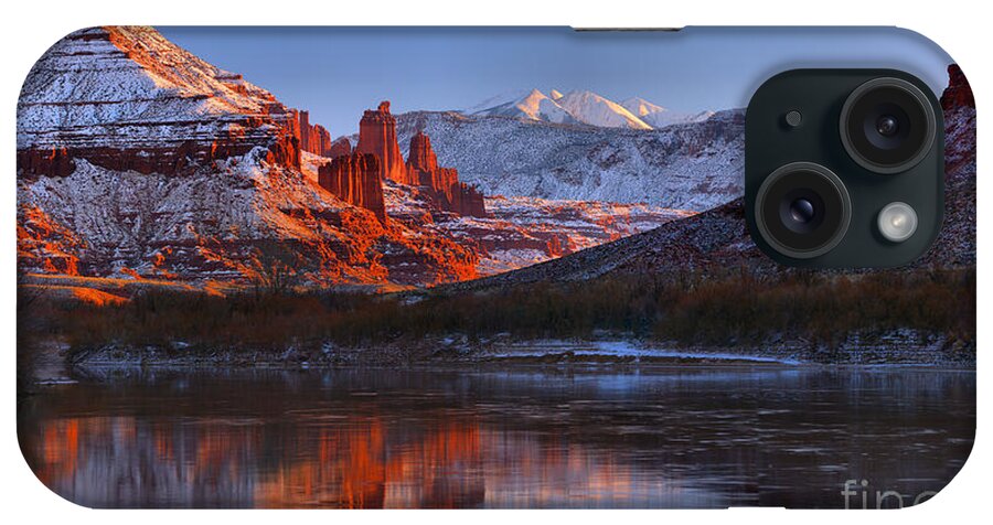 Fisher Towers iPhone Case featuring the photograph FIsher Towers Extended Panorama by Adam Jewell