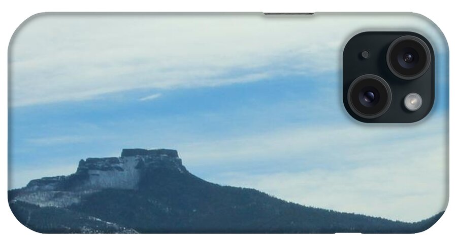 Fishers Peak iPhone Case featuring the photograph Fishers Peak Raton Mesa In Snow by Christopher J Kirby