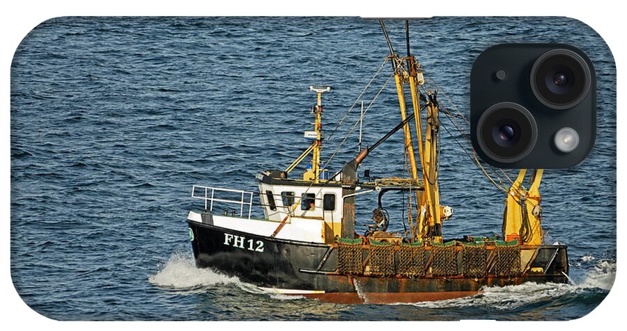 Europe iPhone Case featuring the photograph Fishing Boat FH12 off Pendennis Point by Rod Johnson