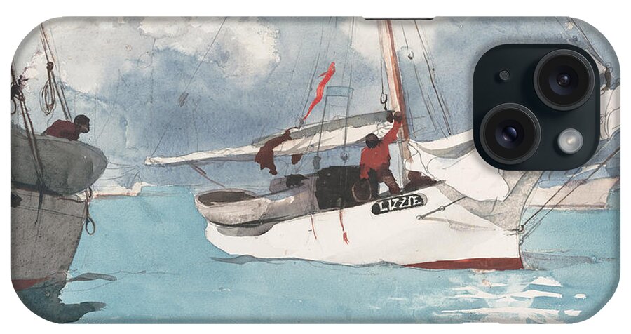 Winslow Homer iPhone Case featuring the painting Fishing Boats, Key West, 1903 by Winslow Homer