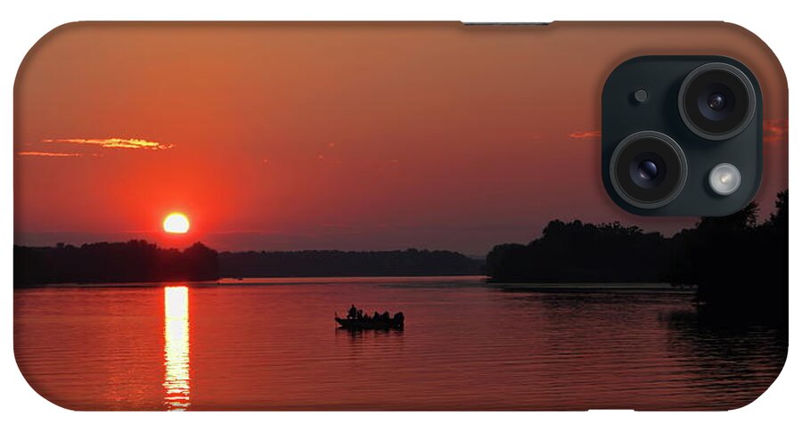 Wausau iPhone Case featuring the photograph Fishing Until Sunset by Dale Kauzlaric