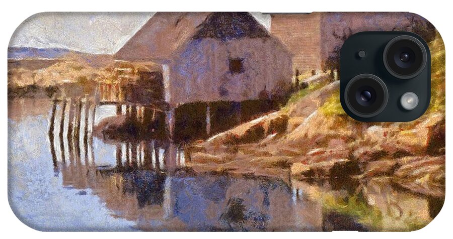 Canadian iPhone Case featuring the painting Fishing Wharf by Jeffrey Kolker
