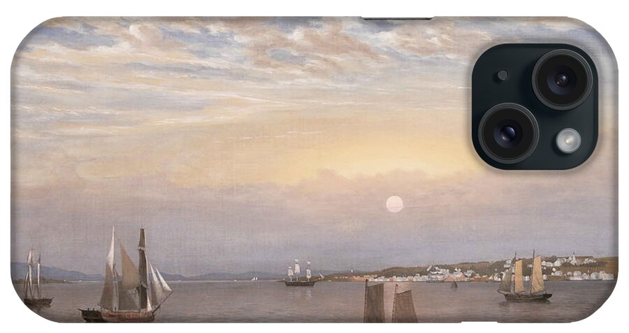 Fitz Henry Lane iPhone Case featuring the painting Fitz Henry Lane by MotionAge Designs
