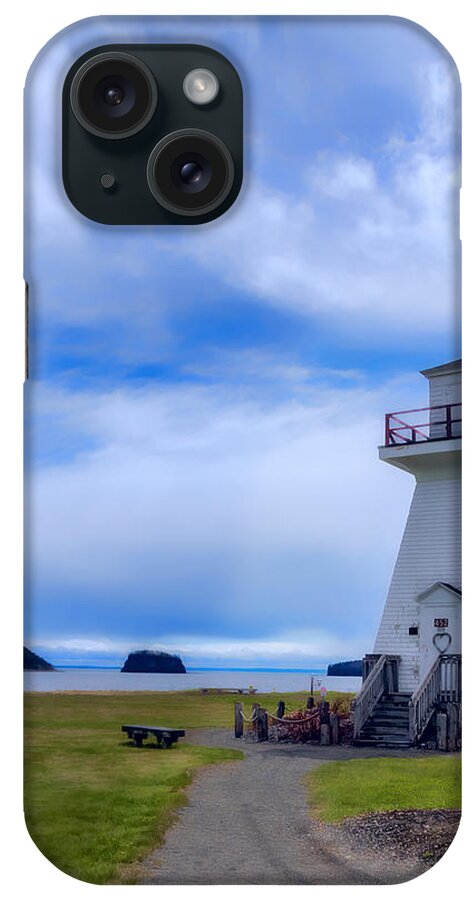 Lighthouse iPhone Case featuring the digital art Five Islands Lighthouse by Ken Morris