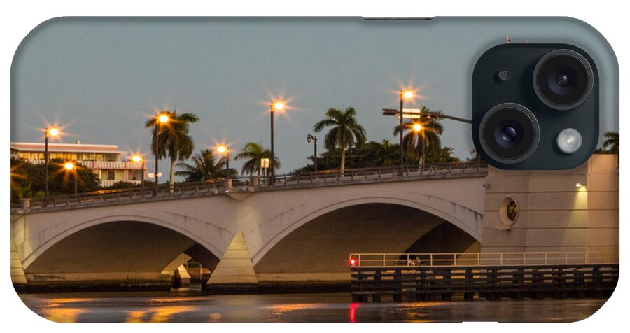 Boats iPhone Case featuring the photograph Flagler Bridge in Lights II by Debra and Dave Vanderlaan