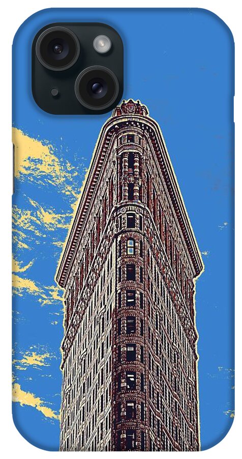 City iPhone Case featuring the painting Flatiron Building, New York, United States by Celestial Images