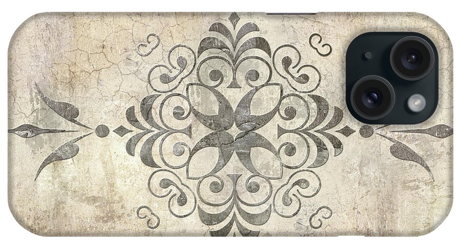 Damask iPhone Case featuring the painting Fleurons VI by Mindy Sommers
