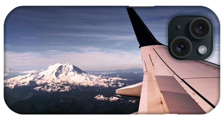 Fly iPhone Case featuring the photograph Flight To Canada - Mount Rainier by Scotty Brown