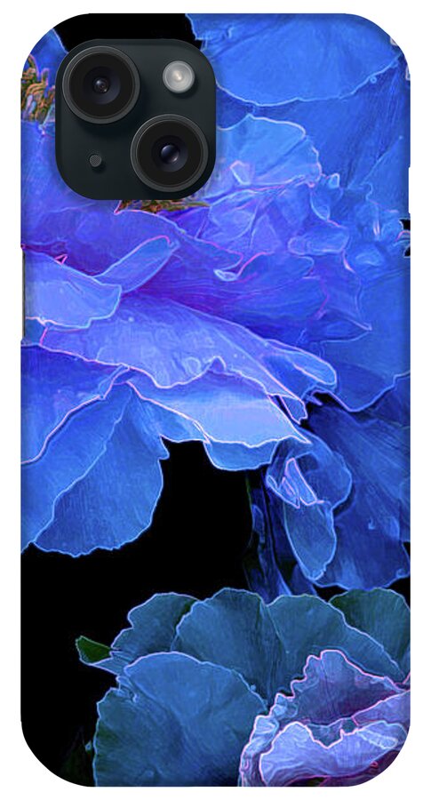 Peony Fantasy iPhone Case featuring the mixed media Floating Bouquet 10 by Lynda Lehmann