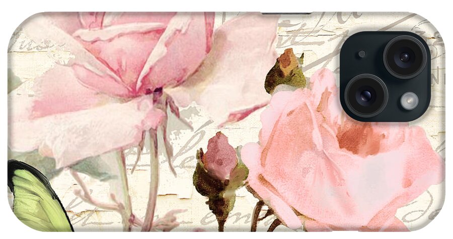 Shabby Roses iPhone Case featuring the painting Florabella III by Mindy Sommers