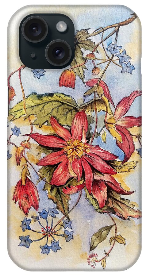 Flowers iPhone Case featuring the painting Floral display 1 by Andrew Read