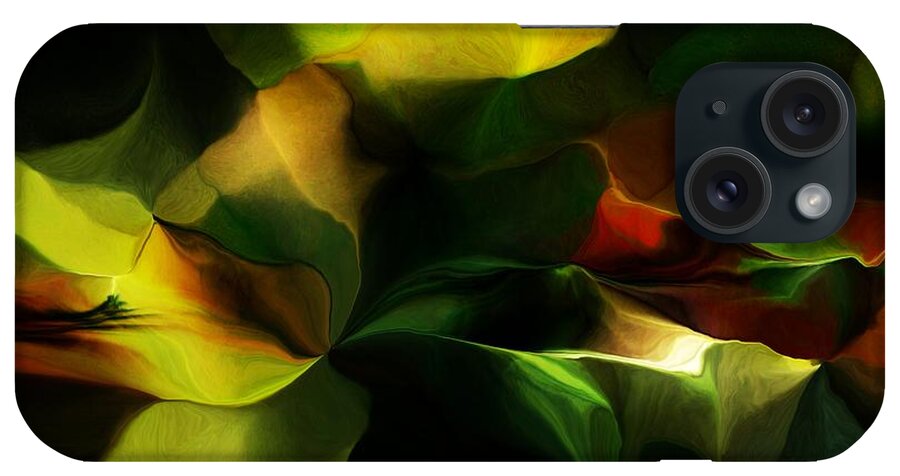 Fine Art iPhone Case featuring the digital art Floral Fantasy 042117 by David Lane
