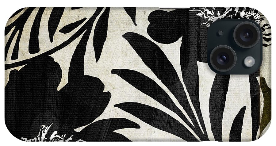 Flower iPhone Case featuring the painting Floral Jungle Lines by Mindy Sommers